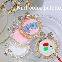 네일팁 수지 스톤 컬러 팔레트 인조 네일 팁 드로잉 진주 디스플레이 보드 빅 보우 네