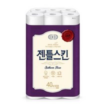 코디 젠틀스킨 40m*30롤 도톰하고 먼지 없는 무형광 천연펄프_nsmc 롤화장지, 30롤, 1개