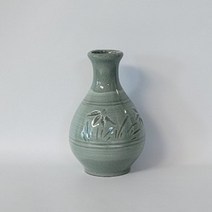청자 주병 음각무늬 미니도자기