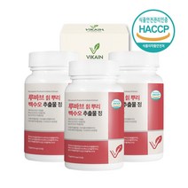 100% 국내산 루바브 추출물 백수오 칡 뿌리 추출 분말 가루 정 알약 캡슐 환 중년 여성 여자 추천 식약청 해썹 인증 rhubarb, 3개, 120정