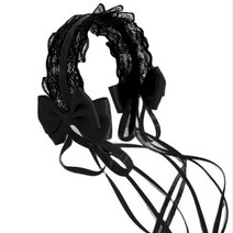 Bowknot 헤드 밴드 리본 참신 머리 액세서리 메이드 헤어 후프 다층 레이스