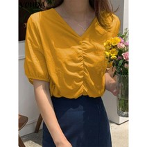 하늘색셔츠 소라색 우아한 블라우스 패션 여름 여성 반팔 튜닉 탑 캐주얼 루즈 솔리드 셔츠