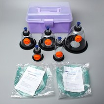 강아지 산소방 산소발생기 케이지 애완 동물 산소 마스크 키트 개 고양이 흡입 분무 5 가지 크기 수의학 도, 02 have plastic box