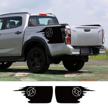픽업 바디 사이드 스티커 Isuzu Dmx D Mx 트럭 후드 뒷문 데칼 트렁크 비닐 커버 자동 튜닝, 02 Type 2_04 Glossy Red