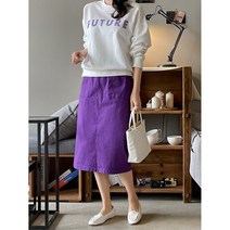 카린스커트 #봄스커트 #무릎기장스커트 #skirt #밴딩스커트 #77사이즈스커트 #에이라인스커