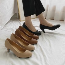 미미코코 / 베이직 둥근코 민자 하이힐 펌프스 구두 스틸레토 7cm