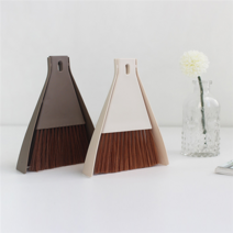 모던 미니 빗자루 세트 실내 캠핑 책상 작업 공방 학생 학교 작은빗자루 소형빗자루 빗자루쓰레받기세트, 아이보리 1p
