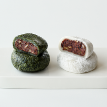 건영 밥알 왕찹쌀떡 모찌떡 120g x 50개입 (아침대용 개별포장떡) 당일생산 당일발송, 흰찹쌀떡10개+밥알왕찹쌀떡40개