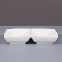 도자기 쌍 초장기 간장 소스볼 종지 2구 브이형, 1개