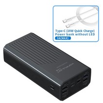 가성비 호환 외부 배터리 충전기 양방향 고속 보조베터리 C타입 PD 20W 40000mAh 18W QC 3.0, 05 20W Without Led 1