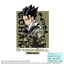 추위에서 지켜주는 드래곤 볼 핫 전송 의류 스티커 다림질 패치 손오공 애니메이션 만화 셔츠 Applique 장, 14 14_01 small 6-7cm