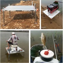 접이식 민물 바다 저수지 낚시 발판 좌대 휴대용 낚시터 접지 경량좌대 받침대, 럭셔리 1100x1000 다리 길이 1.1m