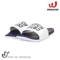 [SJshoes] 부드럽고 편한 바닥 쿠션 빅사이즈 슬리퍼 월드컵 캐치 WHITE