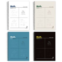 맥스 4칸 수학연습장4개, 단일, 맥스 4칸 수학연습장(4개)