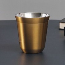 이중 벽 스테인레스 스틸 에스프레소 컵 80ml 네스프레소 픽시 단열 커피 모양 귀여운 캡슐 보온 머그잔, 금_80ML