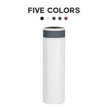 Roll panda 온도표시 보온보냉 스테인레스 스마트 텀블러 {정미한선물 케이스증정}, 500ml, 흰색