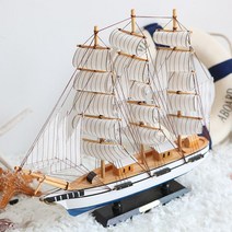 범선 미니어쳐 인테리어 모형 선박 장식품, 단일사이즈, 50CM