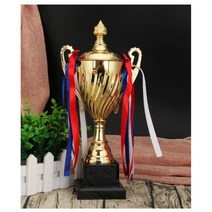 축구트로피 월드컵트로피 헌팅트로피 수상 경연 대회 비즈니스 어워드 커스텀 트로피 골든 도금 팀 스포츠 경쟁 공예 기념품, 35cm