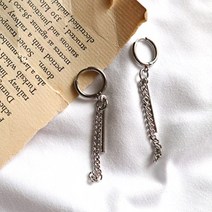 써지컬스틸 체인 리프 스틱 아이돌 착용 포인트 럭셔리 롱 드롭 유니크 귀걸이 578 쁘니구제