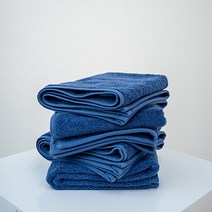가치홈 항균타올 40수코마사 호텔수건 국산 당일발송, 청색, 5매