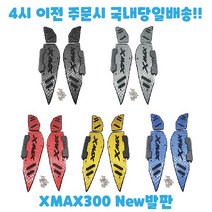 야마하 XMAX300 발판 튜닝 페달 패드 플레이트 로고 2017 2023 신형 엑스맥스, New레드, 1세트