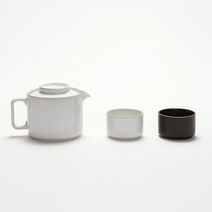 ERATO 옳음 찻잔 다기세트 화이트 + 블랙 5p 세트, 1세트, 주전자 + 다기잔 2p + 뚜껑 + 티백필터 10p + 쇼핑백