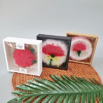 [방산소년단] 카네이션수세미 포장상자 50개 / 상자와 투명덮개만 판매, 블랙