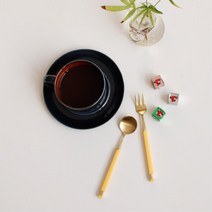 슈크림빵용 밀빵용 커피용 골드티스푼포크 과일용 베이커리카페용 답례품용 후식용 선물용 다과용, 스푼-핑크, 1개