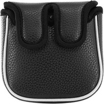 Black Big Teeth Center Shaft Putter Cover Square Mallet Headcover Golf Club Protector for High MOI, 1