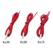 히터부속품 3D 프린터 부품 히팅 튜브 12V 40W/30w 1M 길이 6x15/6x20/6x30mm 세라믹 카트리지 압출기 히트, [03] 24V 40W 6x20mm