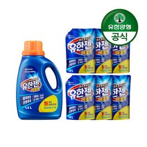 [유한양행]유한젠 액체형 산소계표백제 용기 1.4Lx1개+리필 1.8Lx6개, 상세페이지 참조, 상세페이지 참조