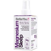 BetterYou Magnesium Sleep Body Spray 염화 마그네슘과 에센셜 오일로 만든 자연 수면 보조 스프레이, 100ml