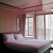 사각 캐노피 모기장 침실 침대 아이방 핑크 대형 인테리어