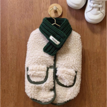 나니펫 강아지 패딩 조끼 목도리 세트