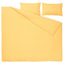 이케아 낫스베르마레 이불커버+베개커버2 옐로 200x230+50x80cm 면100%