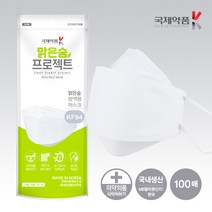 국제약품 개별포장 KF94 황사방역 마스크 100매, 단품