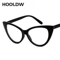 hooldw 새로운 고양이 눈 안경 프레임 여성 브랜드 디자이너 고양이 눈 광학 안경 여성 패션 복고풍 명확한 안경