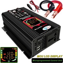 태양광인버터 6000w 전원 12v 110220v 수정 사인파 에너지 태양계 태양광, 검은색, 12v  110v