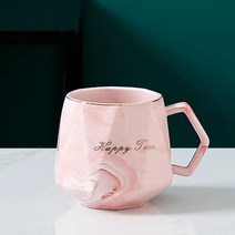 Z3JC 사무용 커플 대용량 머그컵, 해피타임-스톤 파우더, 홀컵은 뚜껑이 없고 숟가락이 없다.