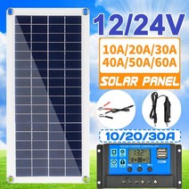 태양광 패널 인버터 설치 태양열 300W 광 플렉시블 키트 12 24V 스위치 USB 충전 인터페이스 컨트롤러가 있는 보드 RV 자동차용 방수 전지, 40A With Controller, 03 40A With ler
