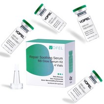 VOFEL 히알루론산 에이징 세럼 마이크로니들링 더마펜 BB 글로우 스타터 키트 앰플 용 9.9g(0.35온스) 바이알 4개, 4pc repair kit