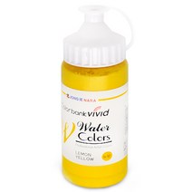 attizone 아크릴물감 수채화물감 15색 대용량 전문가용 학습용, 수채화물감220ml-노랑