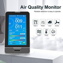 루버창 Tuya-10 인 1 WIFI 대기질 감지기 CO2 테스터 PM2.5 PM10 TVOC HCHO AQI 포름알데히드 모니터 시간, 한개옵션0