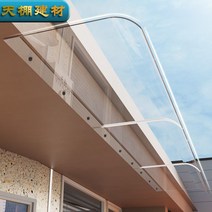 고정어닝 테라스 가림막 천막 어닝 캐노피 베란다 빗물 차양막 창문 비 발코니, 40x100cm완전투명(파사드설치)