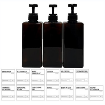 뉴앤룩 욕실 디스펜서 브라운650ml 3종세트 x 방수스티커 13종