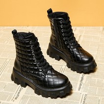 워커 코디 통굽 키작녀 첼시 부츠 화이트 앵클 백구두 블랙 플랫폼 전투 겨울 플랫폼