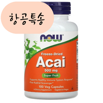 NOW푸드 아사이베리 500mg 100베지캡슐 x 1개, 100개