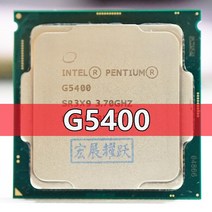 인텔 PC 데스크탑 컴퓨터 펜티엄 프로세서 G5400 3.7G 512KB 4MB CPU LGA 1151 랜드 14 나노 미터 듀얼 코, 한개옵션0