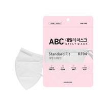 [100매] ABC 에이비씨 데일리 황사방역용 마스크 대형 KF94 10매입 10개, 흰색