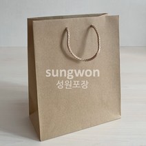 성원포장 명품 종이가방 크라프트 무지 종이쇼핑백, 1개, 6호